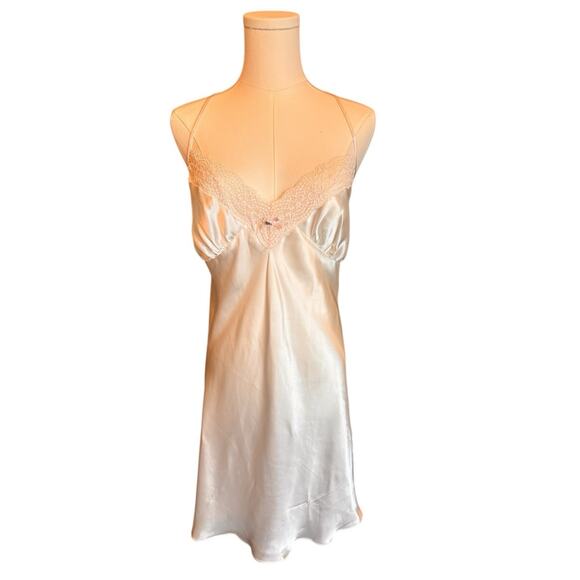 Linea Donatella White Lace Peignoir Set Nightgown Robe Wedding Lingerie Lg Bride - Picture 3 of 12